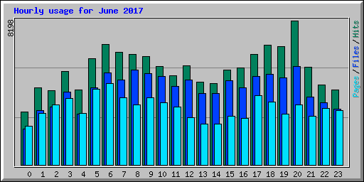 Hourly usage for June 2017